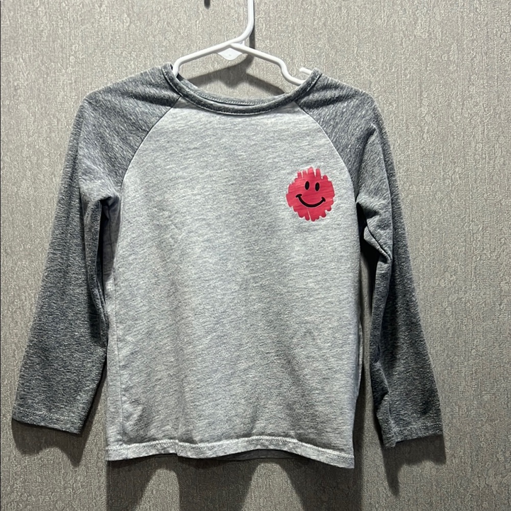 Gray and Pink Long Sleeve Tee
